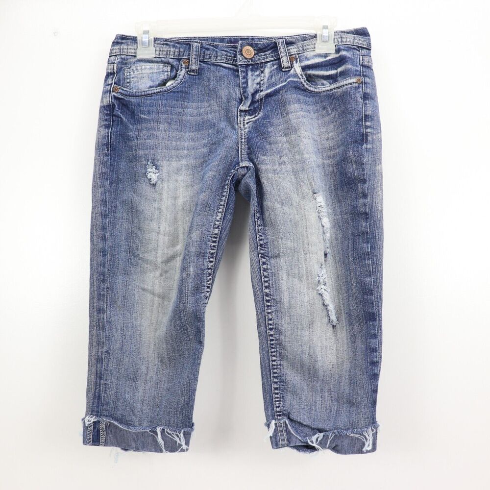 Vigoss Capri Jeans 5 Low Rise Stretch Distressed